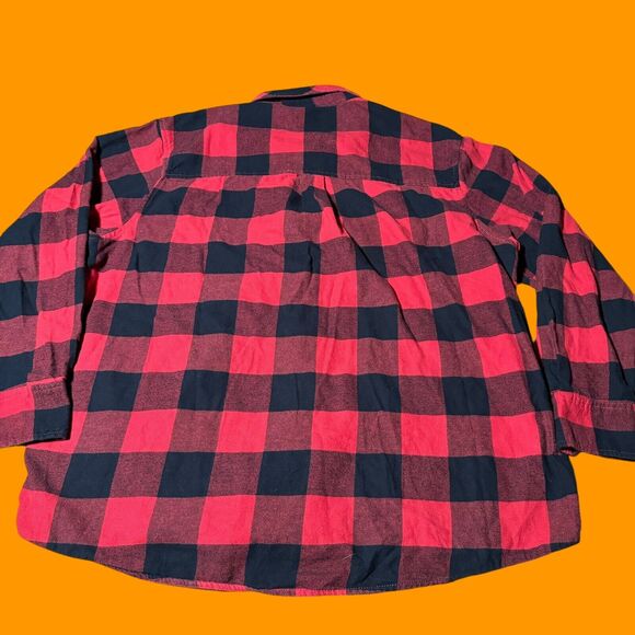 Field & Stream Heavy Flannel Red Black Plaid Button Up Long Sleeve Size 2XL - Picture 6 of 8